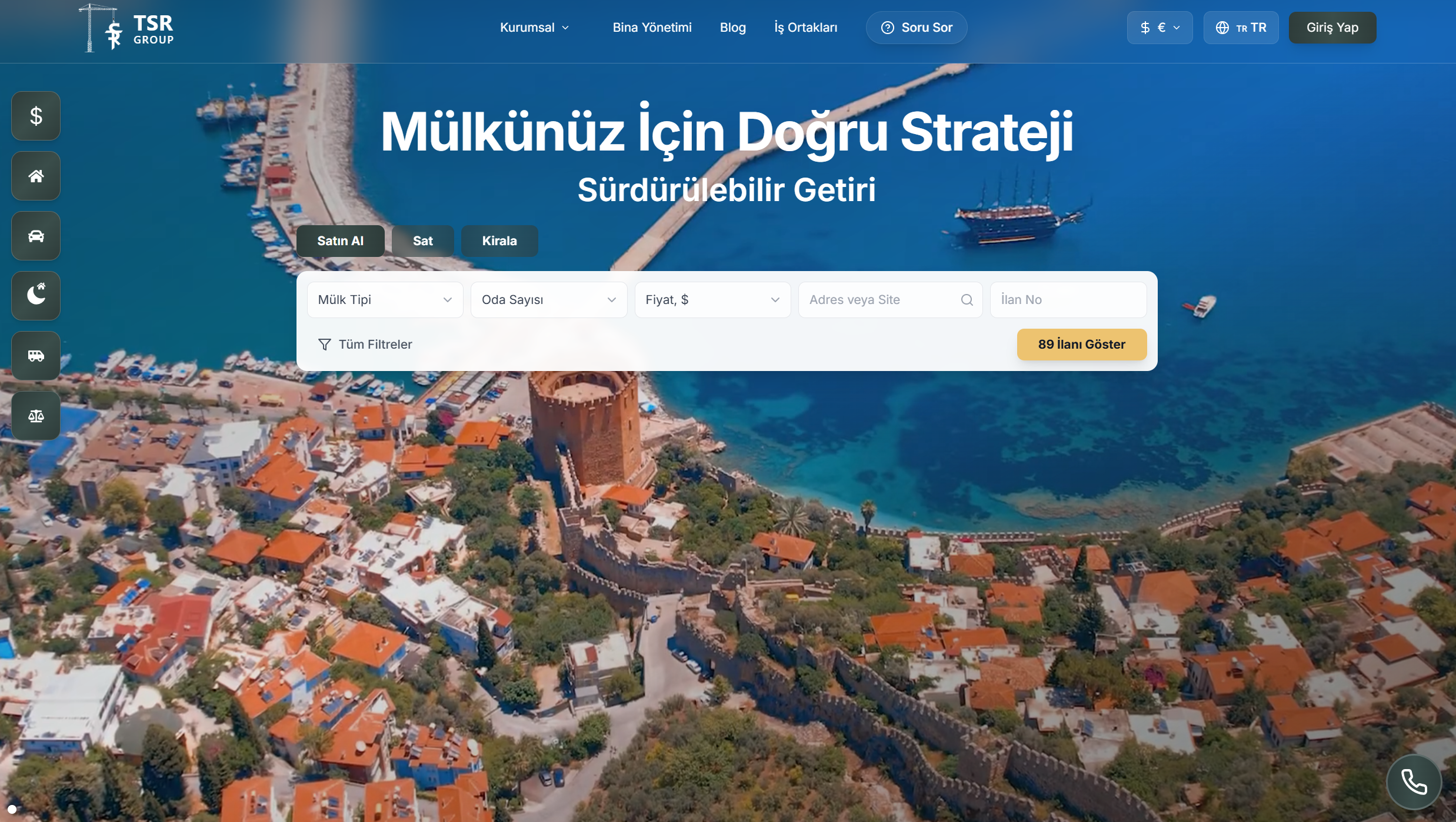 TSR Group Gayrimenkul Web Portalı